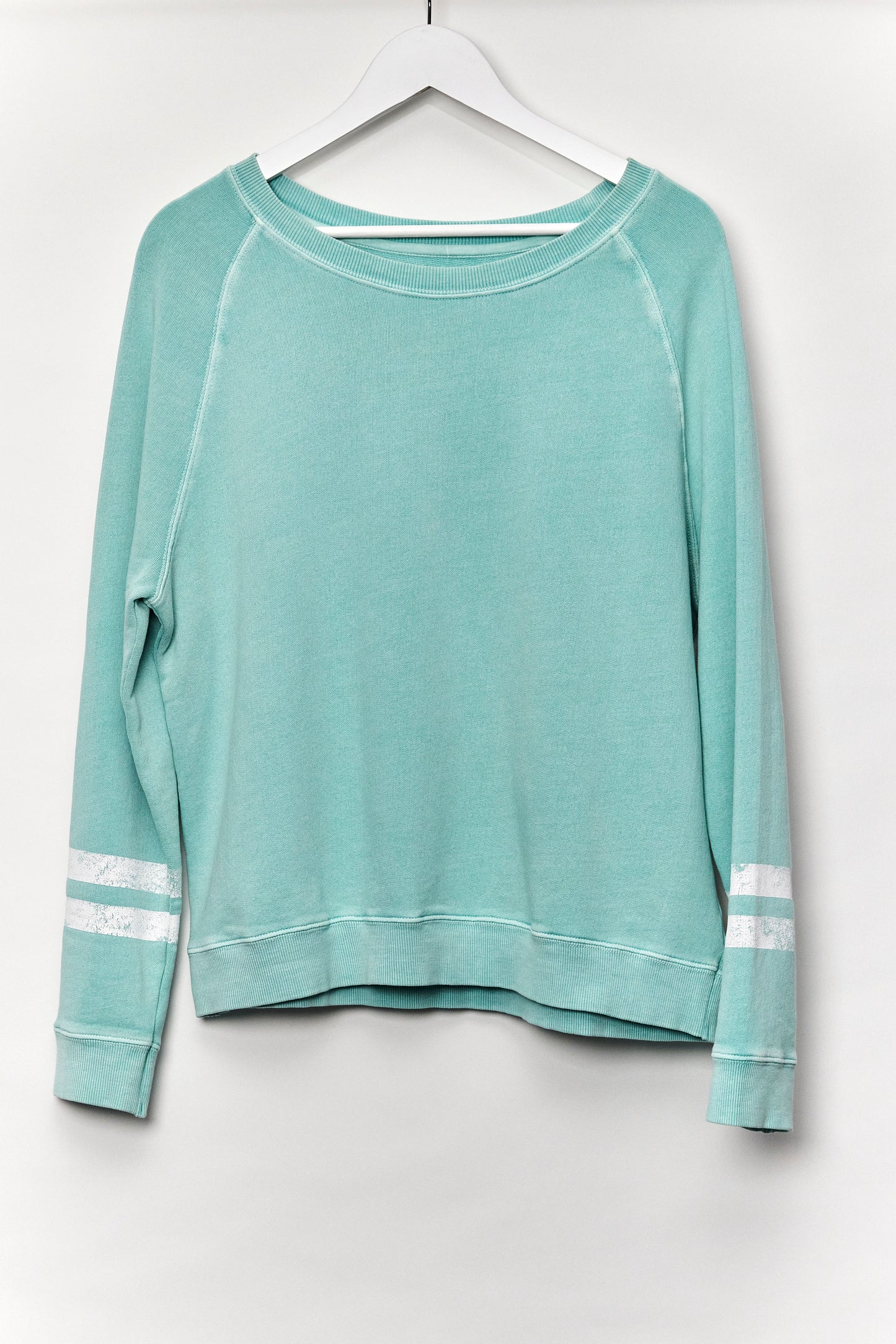 Womens Hush Oversized Turquoise Sweatshirt Size Small- Medium
