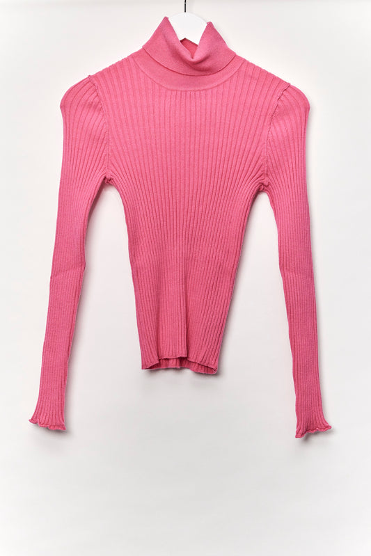 Womens Pink Roll Neck sweater Size Small