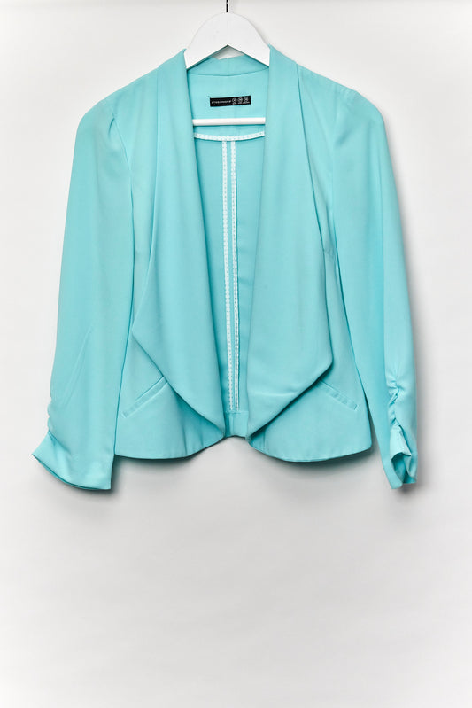 Womens Atmosphere turquoise blazer size 10