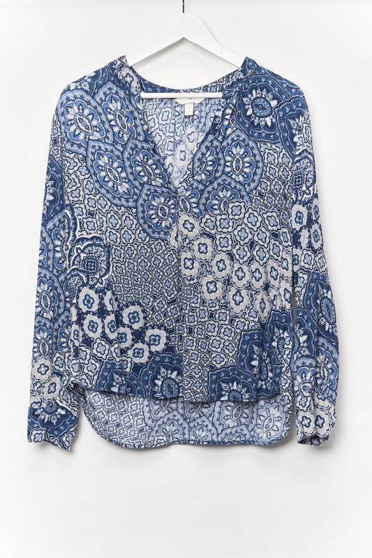 Womens H&M Pattern Blouse Size Medium
