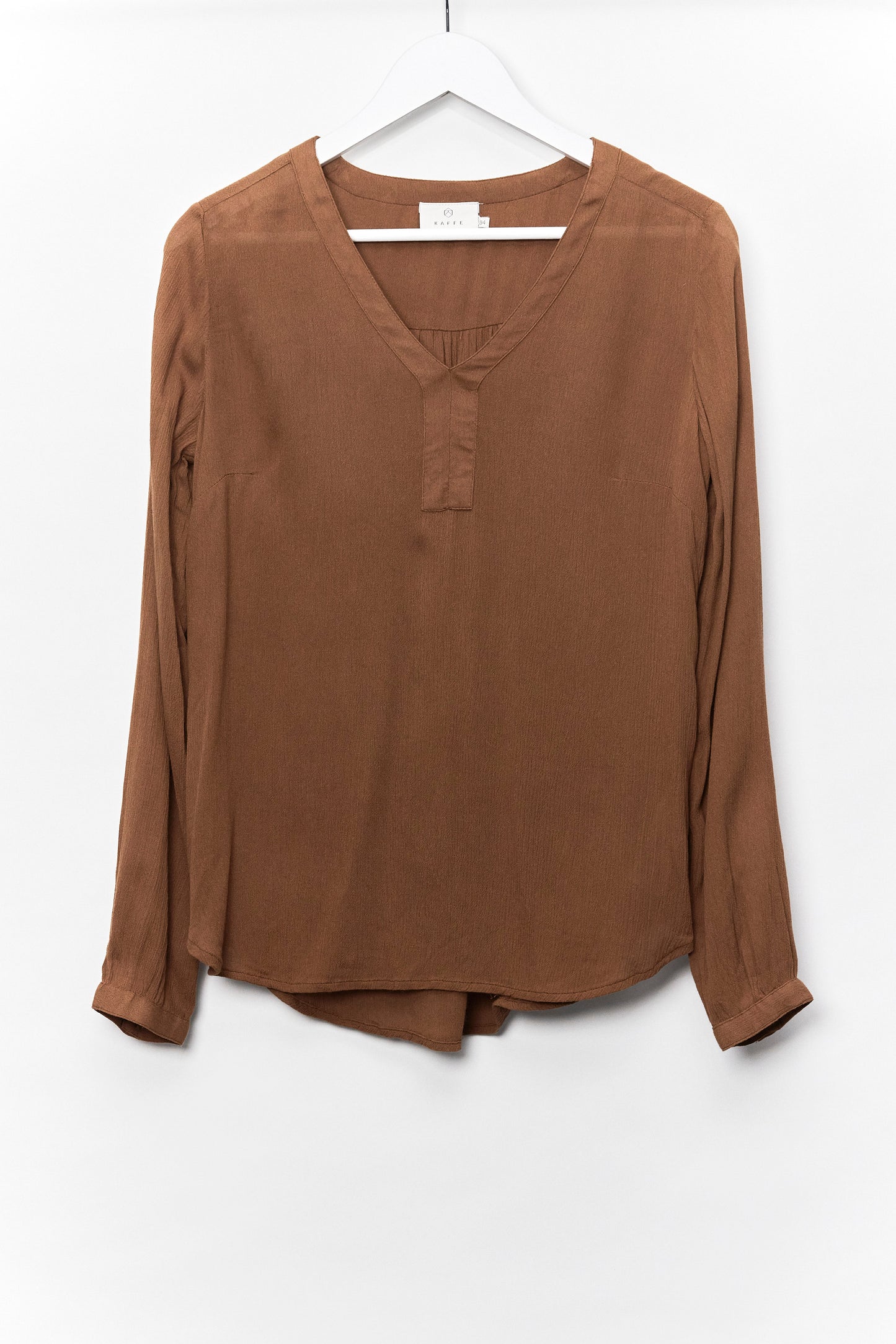 Womens Kaffe Brown Blouse Size Small