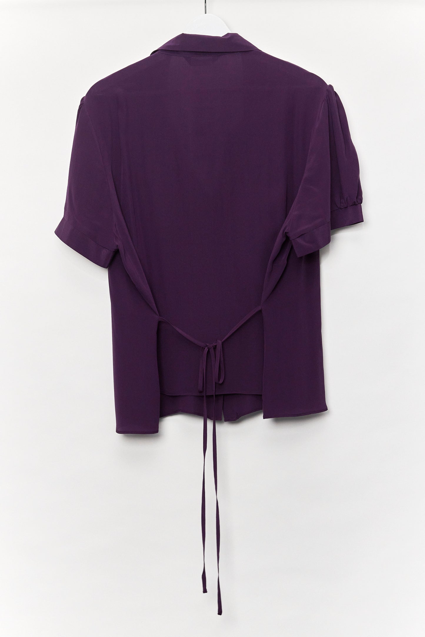 Womens Florence & Fred Purple Short Sleeve Silk Blouse Size 22