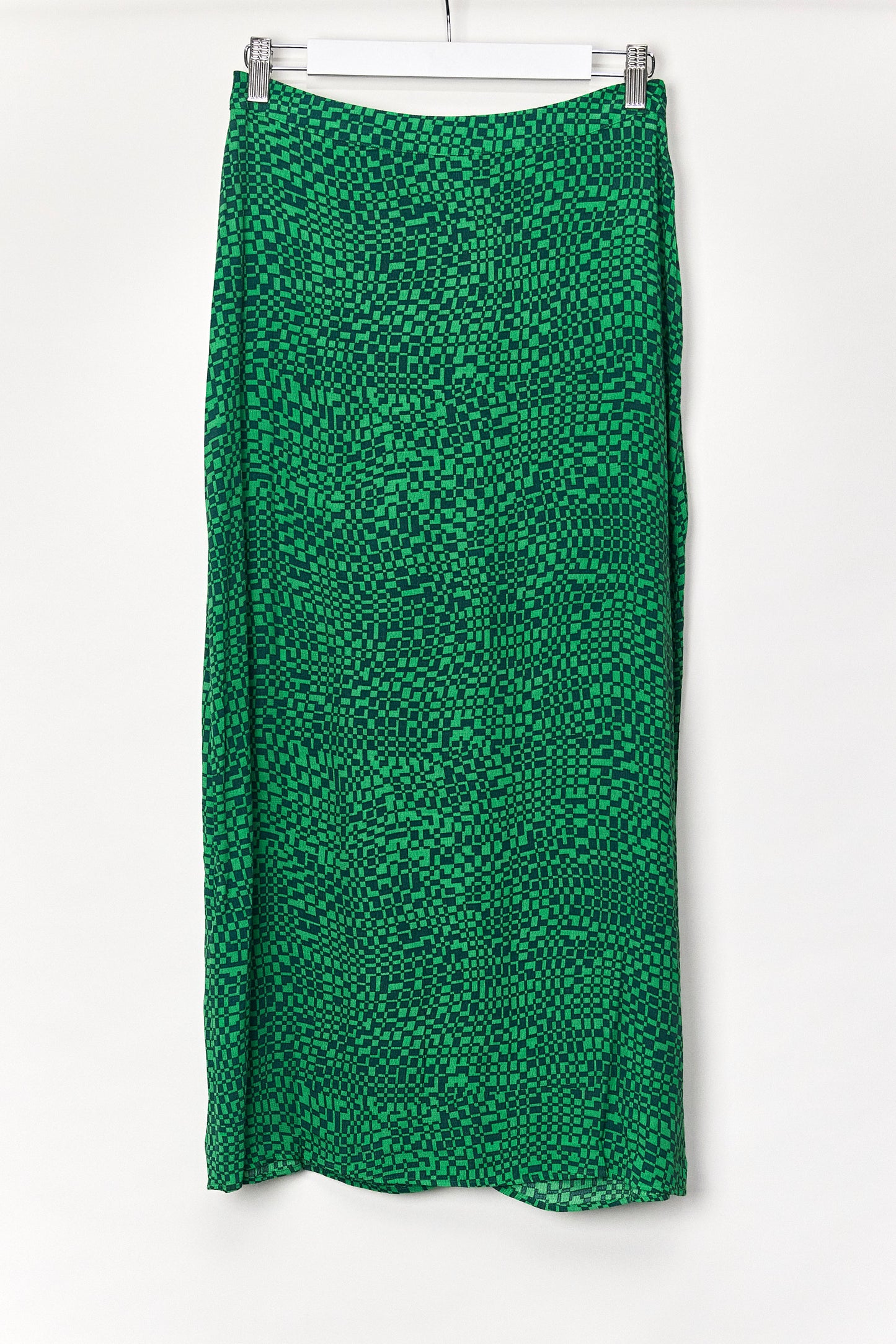 Womens Whistles button front green pattern skirt size 8