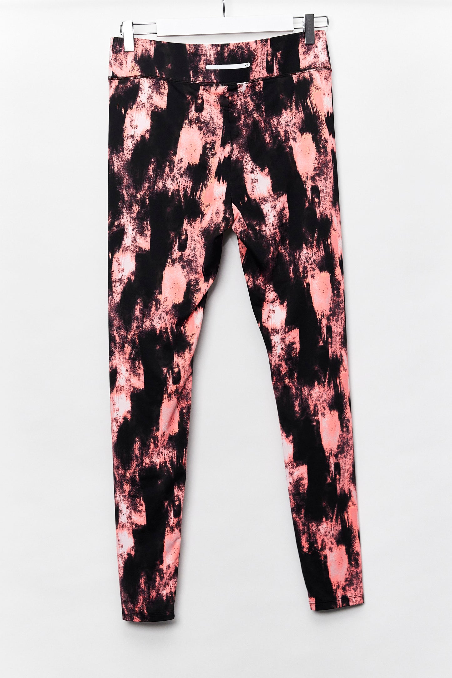 Womens Pink & Black Pattern Leggings Size Large