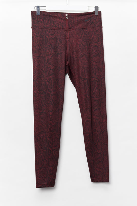 Womens Red Snakeprint Legging size Large