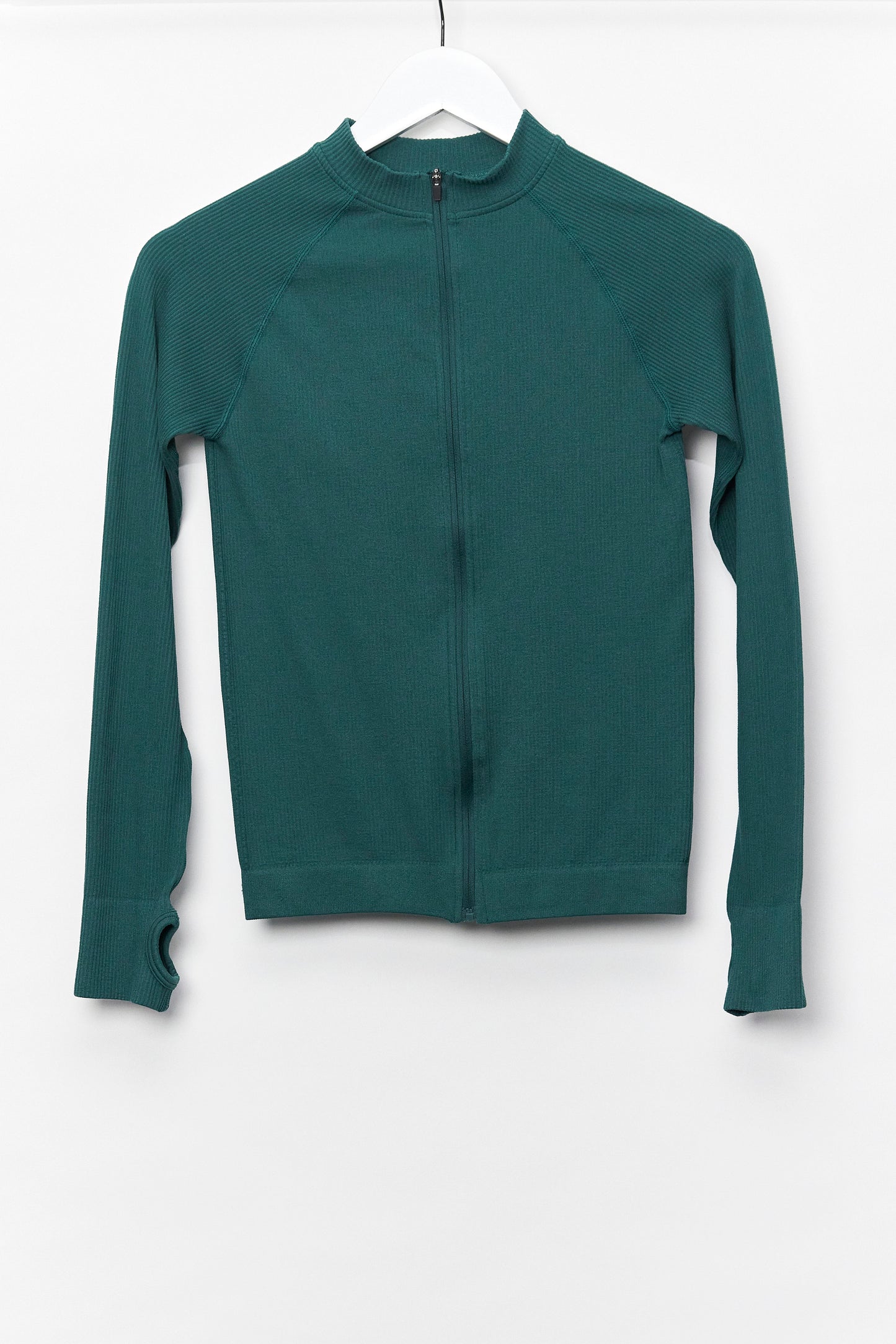 Womens ASOS Green Zip up Sport Top size Small