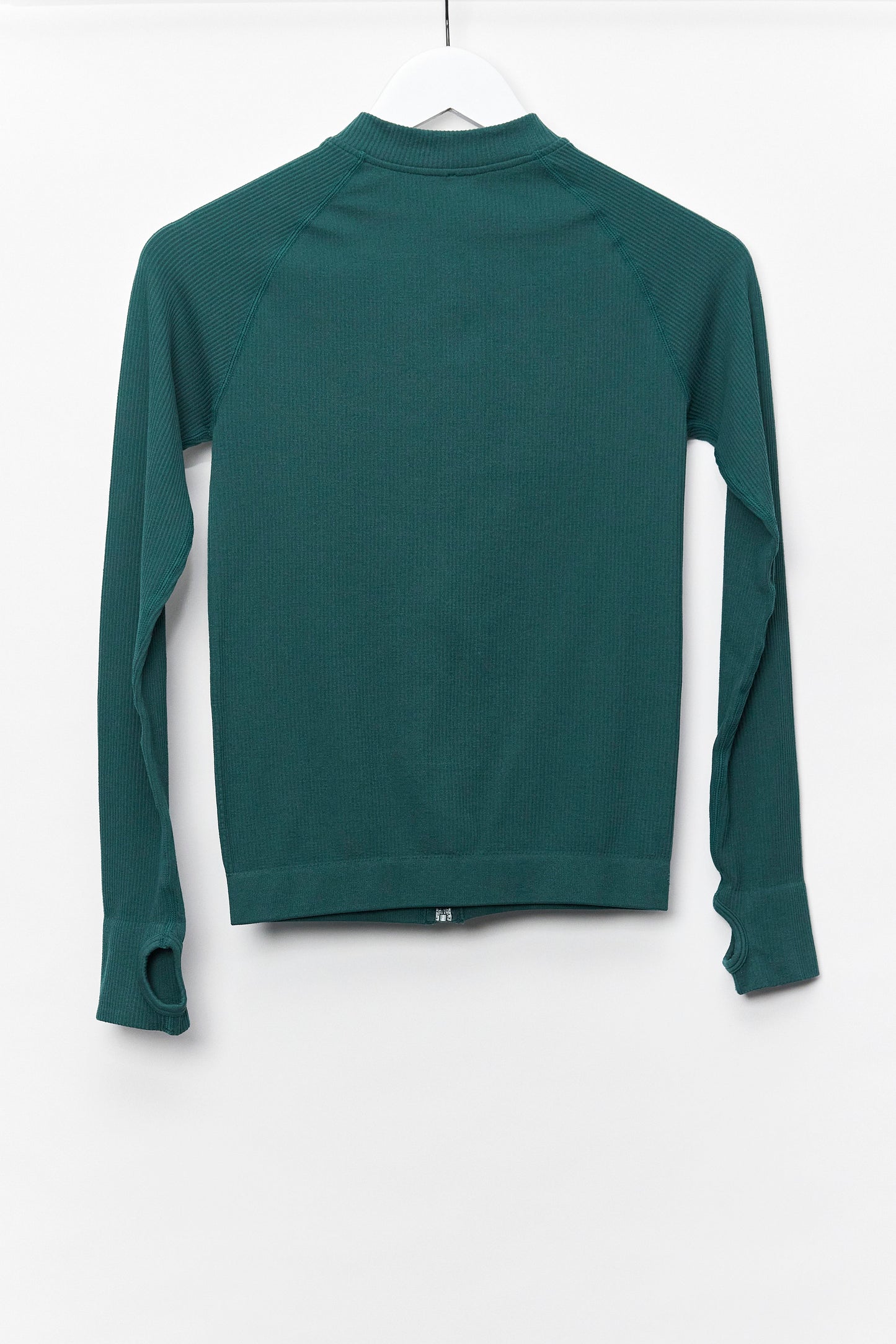 Womens ASOS Green Zip up Sport Top size Small