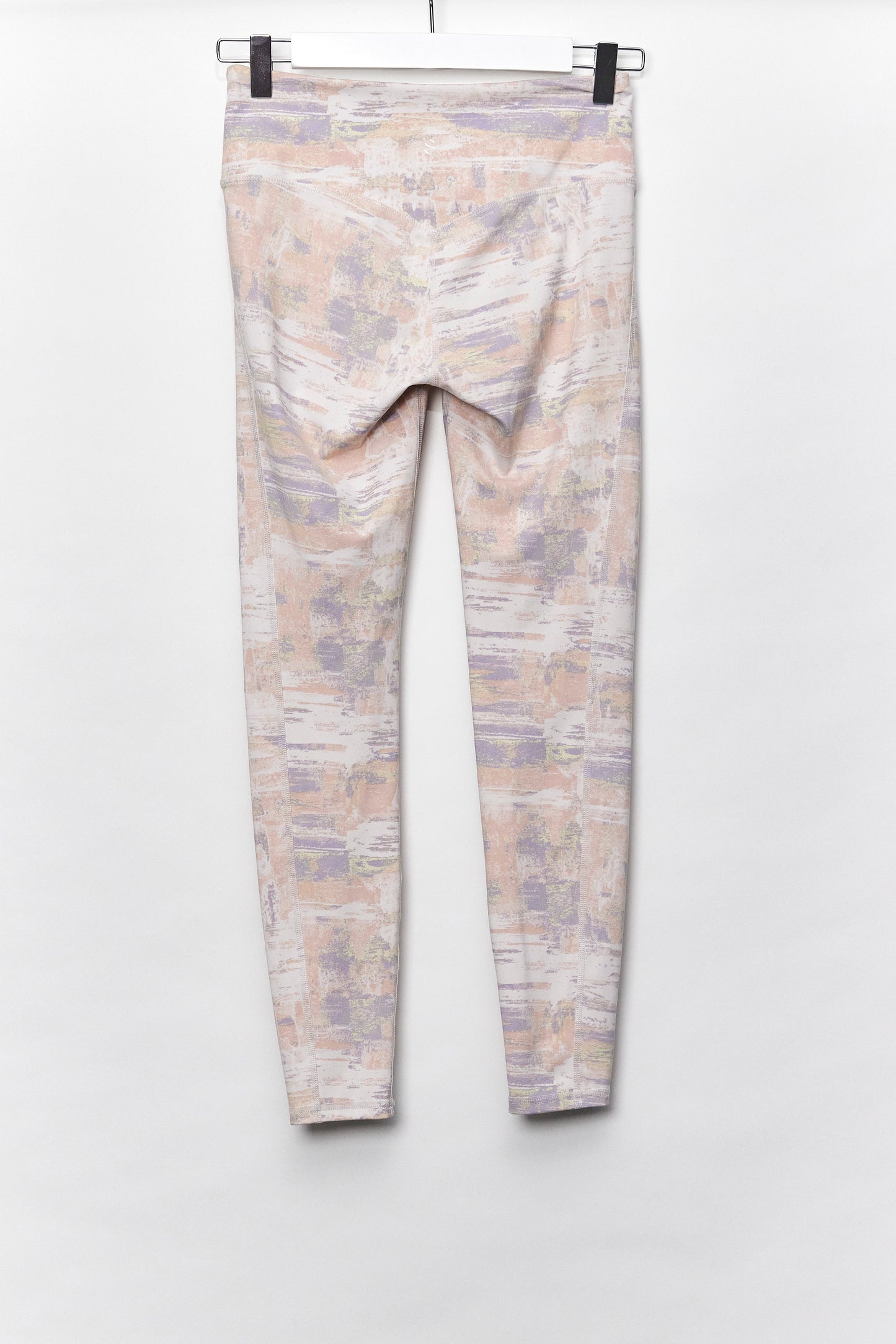 Womens White & Pink Pattern Leggings size Small
