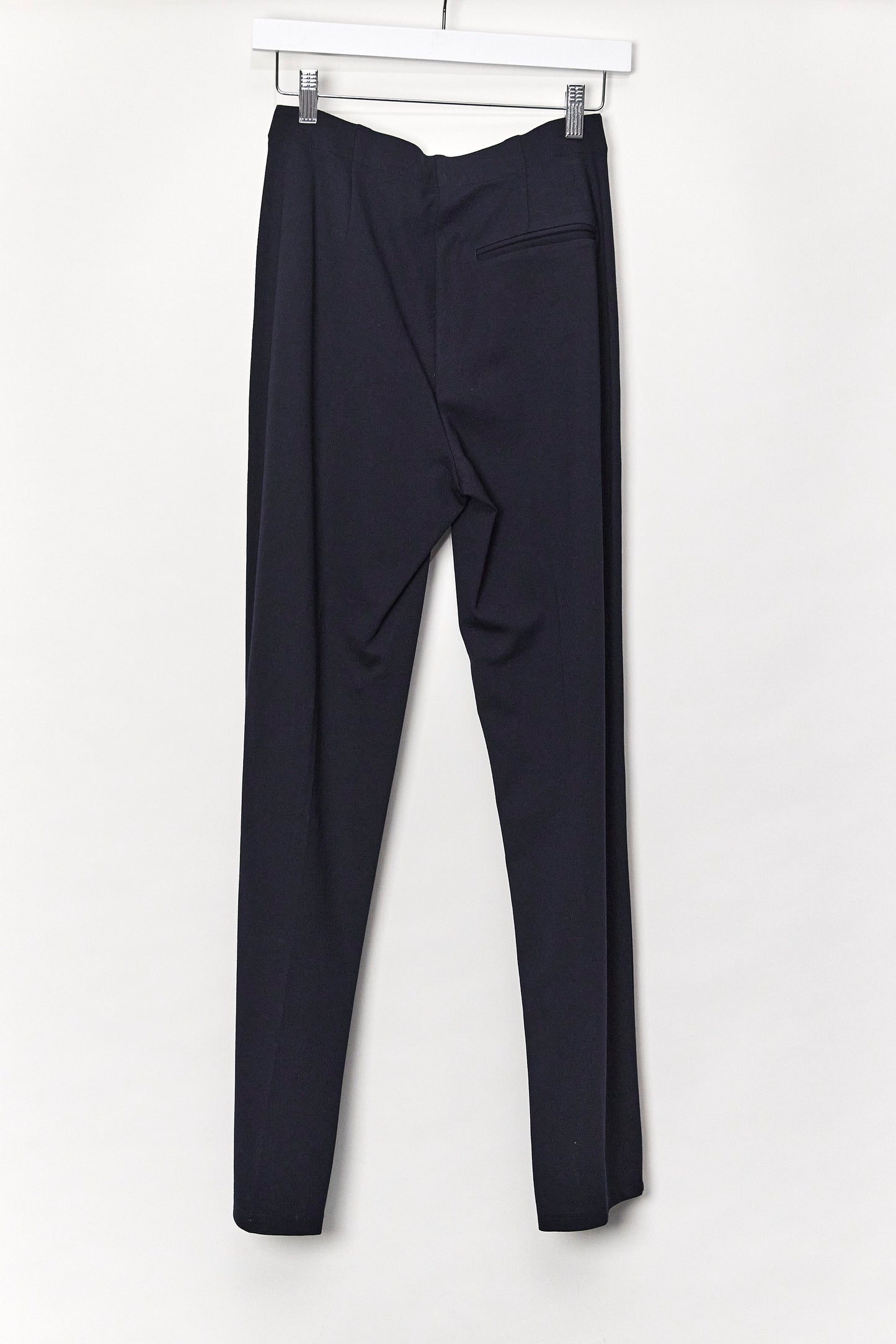 Womens M&S Navy trousers with front pleat stitching size 10