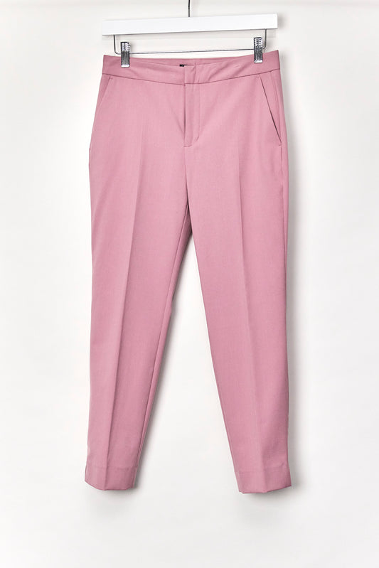 Womens Pink Tailored Trousers Size Extra Small