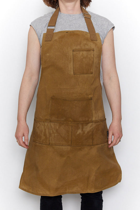 Unisex Brown Canvas workwear Apron