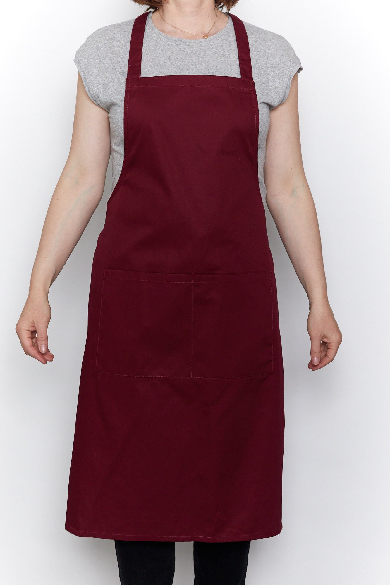 Dark Red Apron