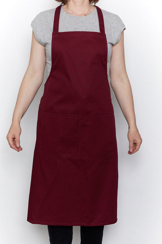 Dark Red Apron