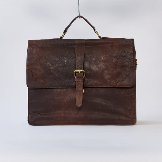 Brown Leatherette satchel briefcase