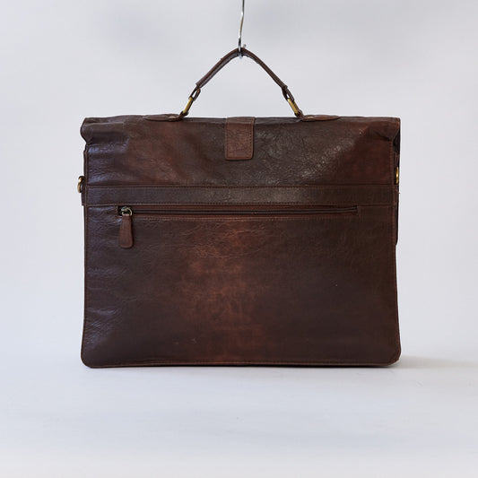 Brown Leatherette satchel briefcase