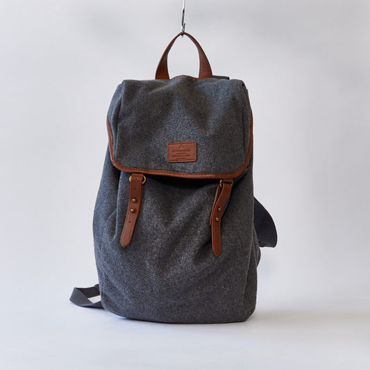 Grey wool rucksack