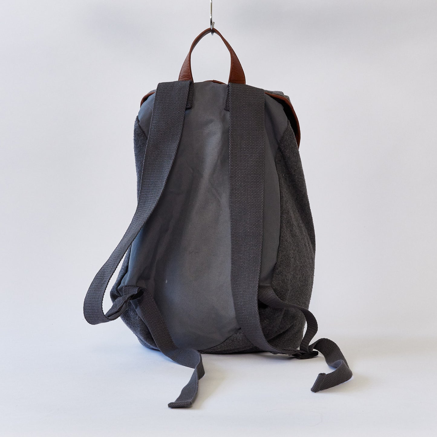 Grey wool rucksack