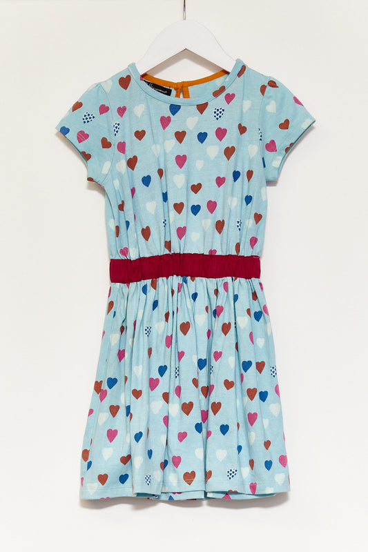 Kids Kickle Blue Hearts Dress age 4