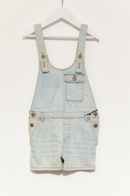 Kids Mango denim dungaree shorts age 6