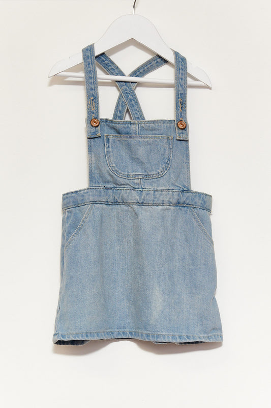 Kids Blue Denim Pinafore Dress age 6