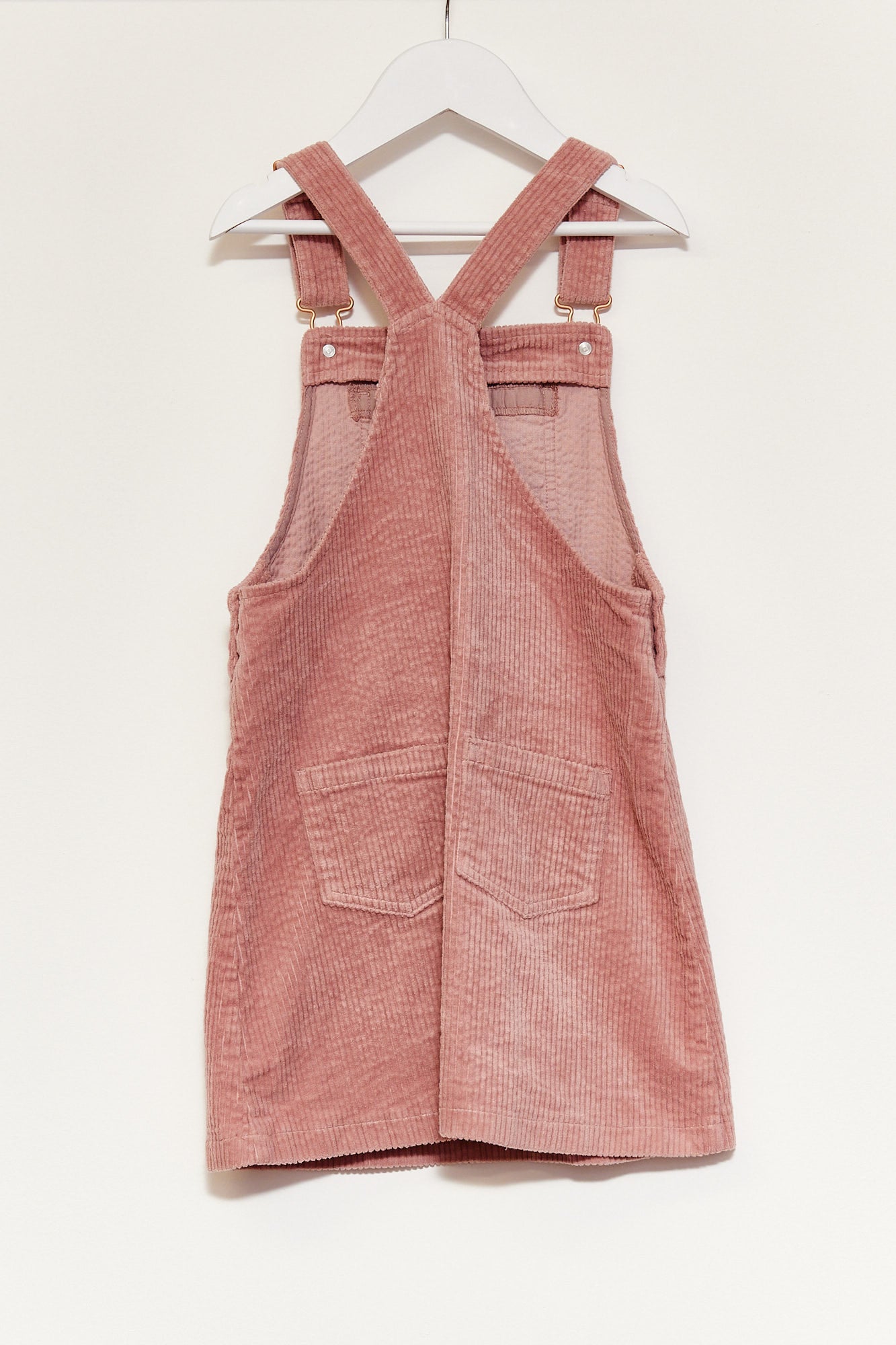 Kids Pink Corduroy Pinafore Dress age 7