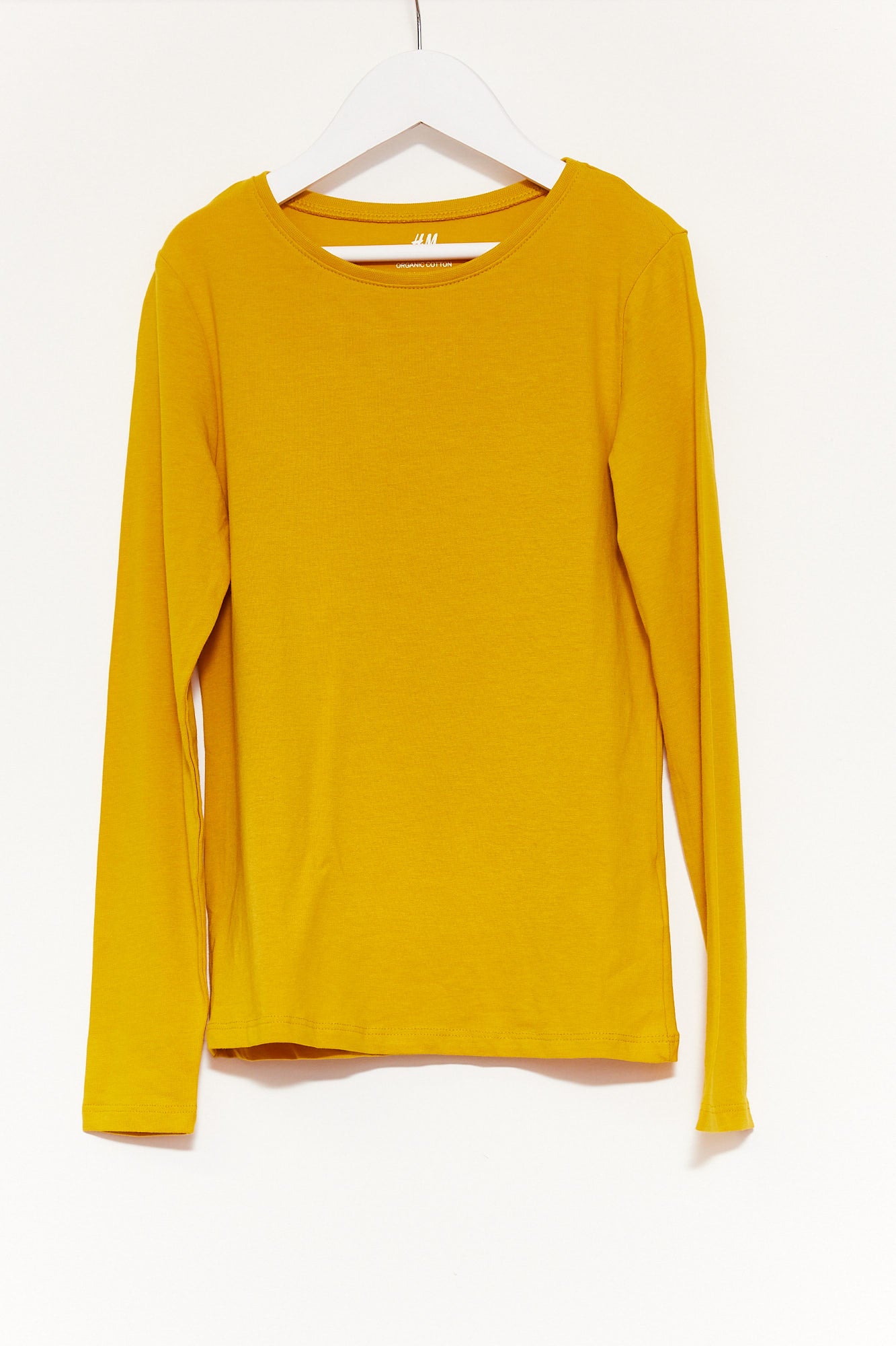 Kids H&M Mustard Yellow Long Sleeve T-shirt age 8-10
