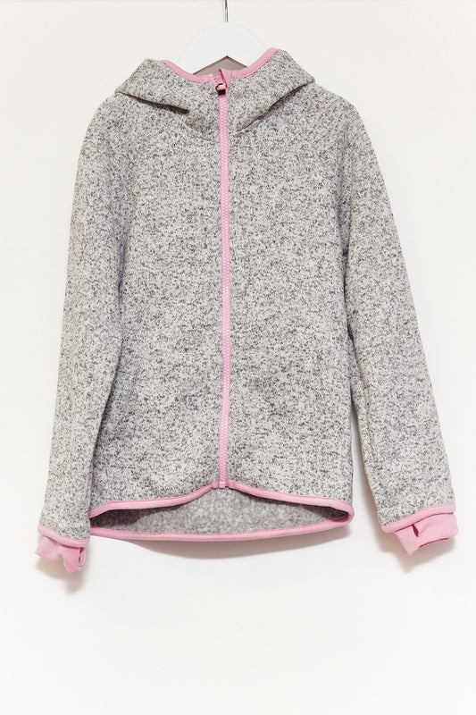 Kids H&M Grey Fleece Zip up Hoodie age 8-10