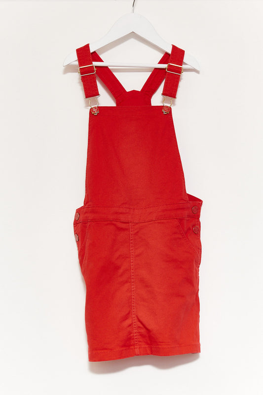 Kids Red Pinafore Dress age 10