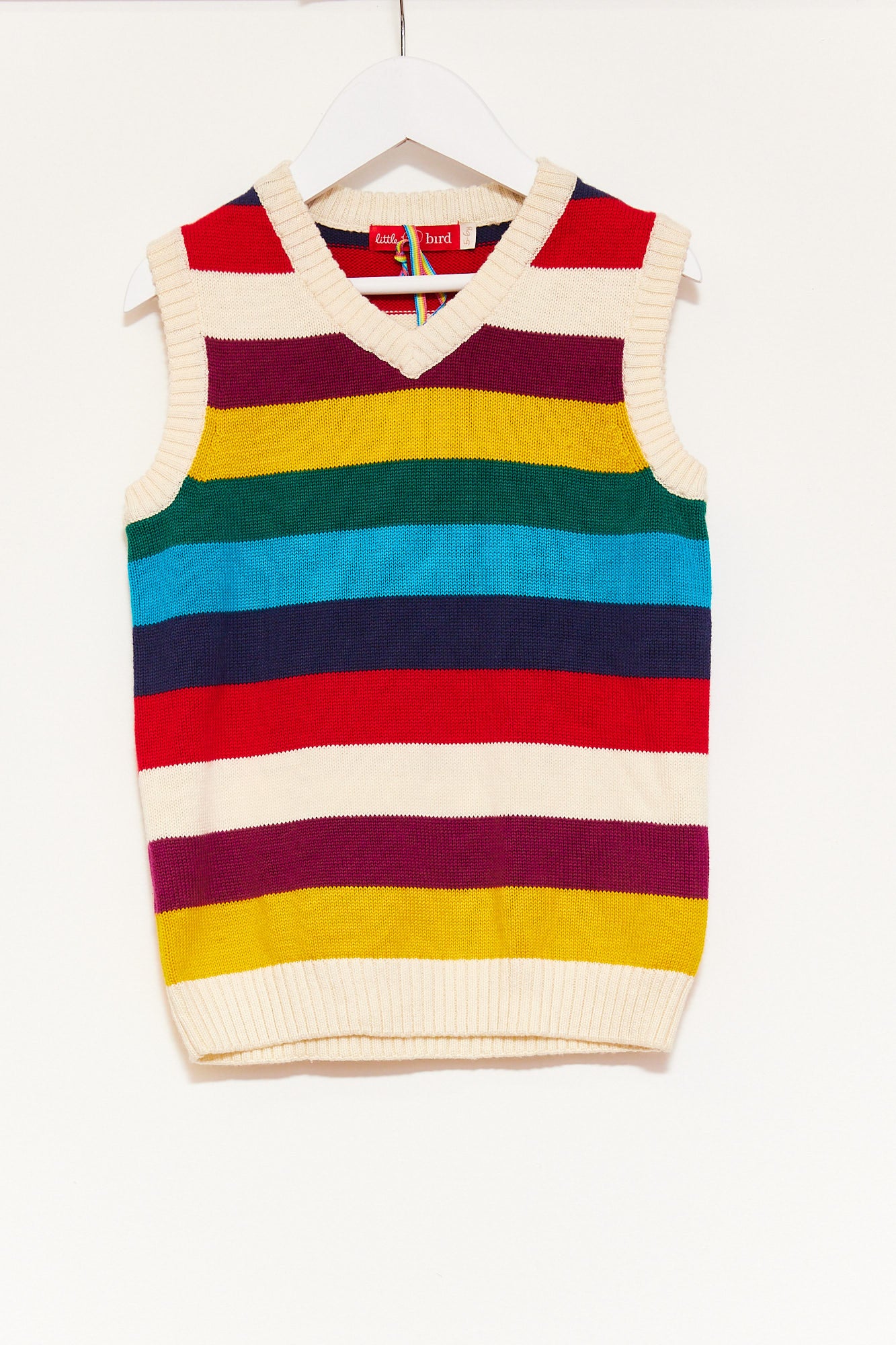 Kids Littlebird Rainbow Knitted Tank Top age 6