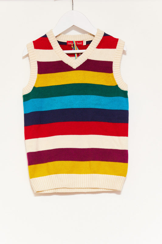 Kids Littlebird Rainbow Knitted Tank Top age 6