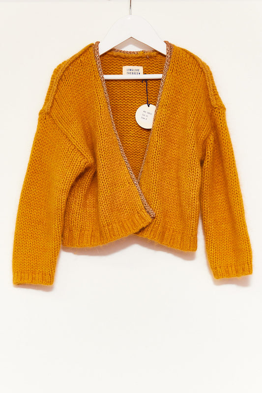 Kids Long Live the Queen Yellow Cardigan age 6