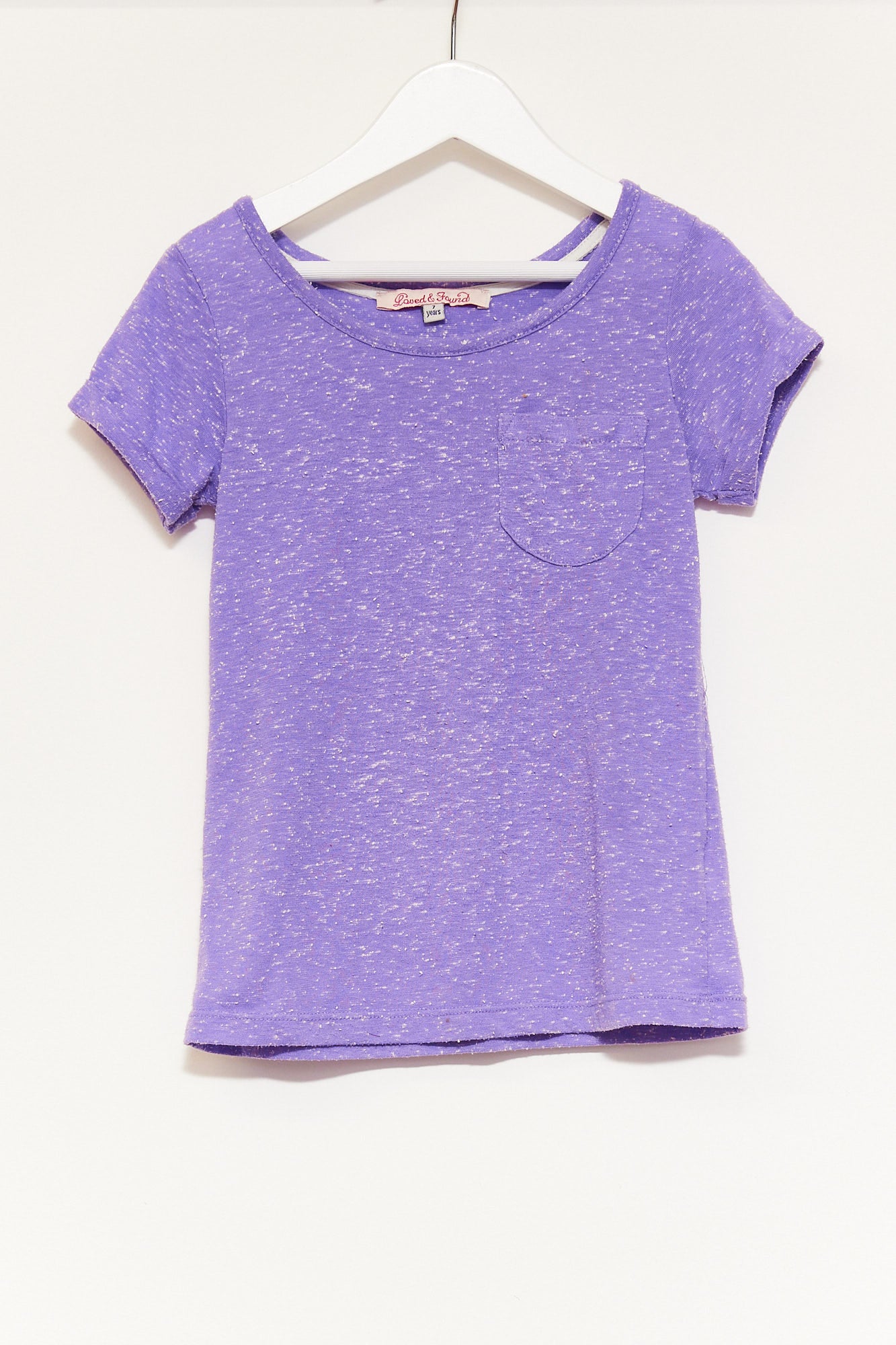 Kids Loved & Found purple T-shirt age 7