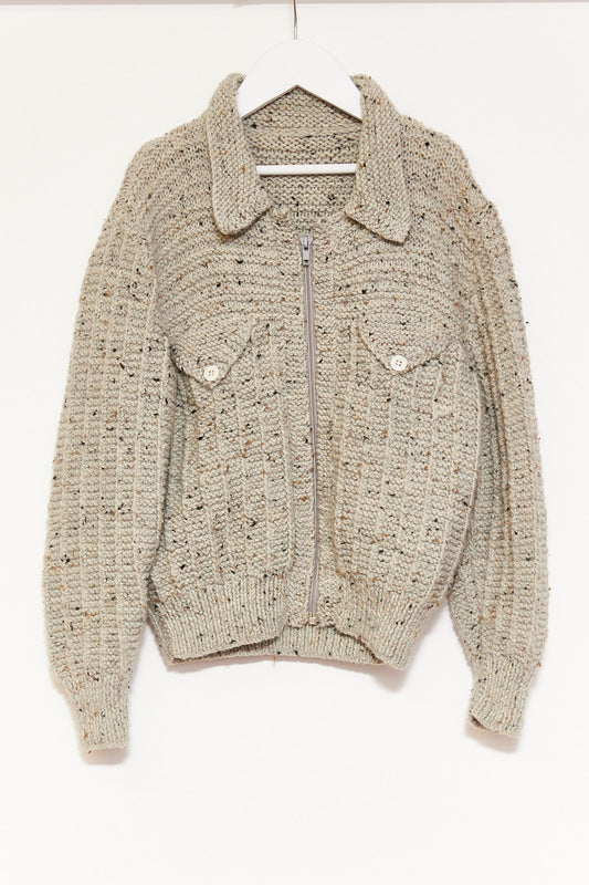Kids Vintage Grey Knitted Jacket age 8