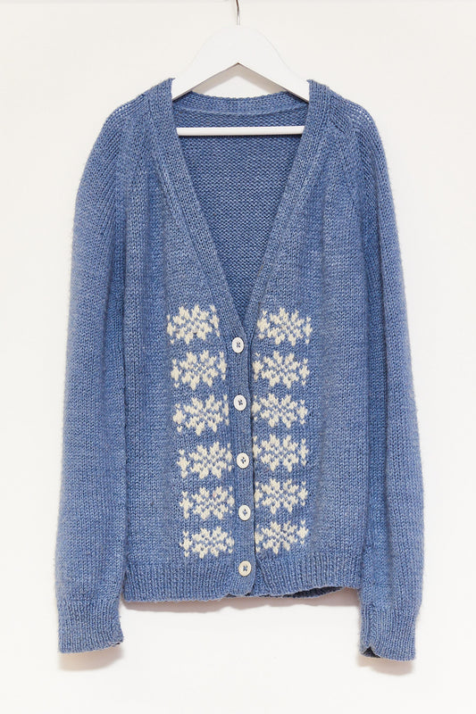 Kids Vintage Blue Knitted cardigan age 8