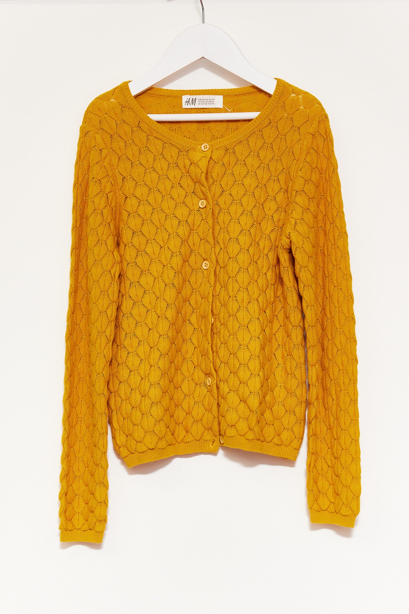 Kids H&M Yellow Cardigan age 6-8
