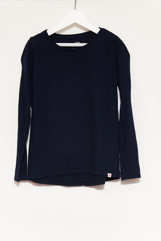 Kids H&M Navy Long Sleeve T-shirt age 6-8