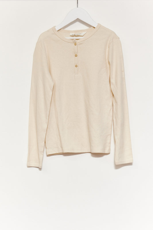 Kids H&M Beige Henley top age 8