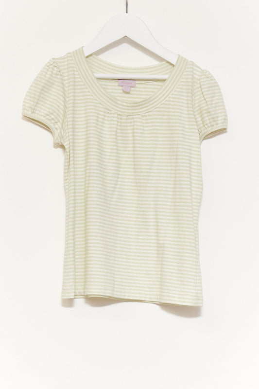 Kids Monsoon Pale Green Stripe T-shirt age 8-9
