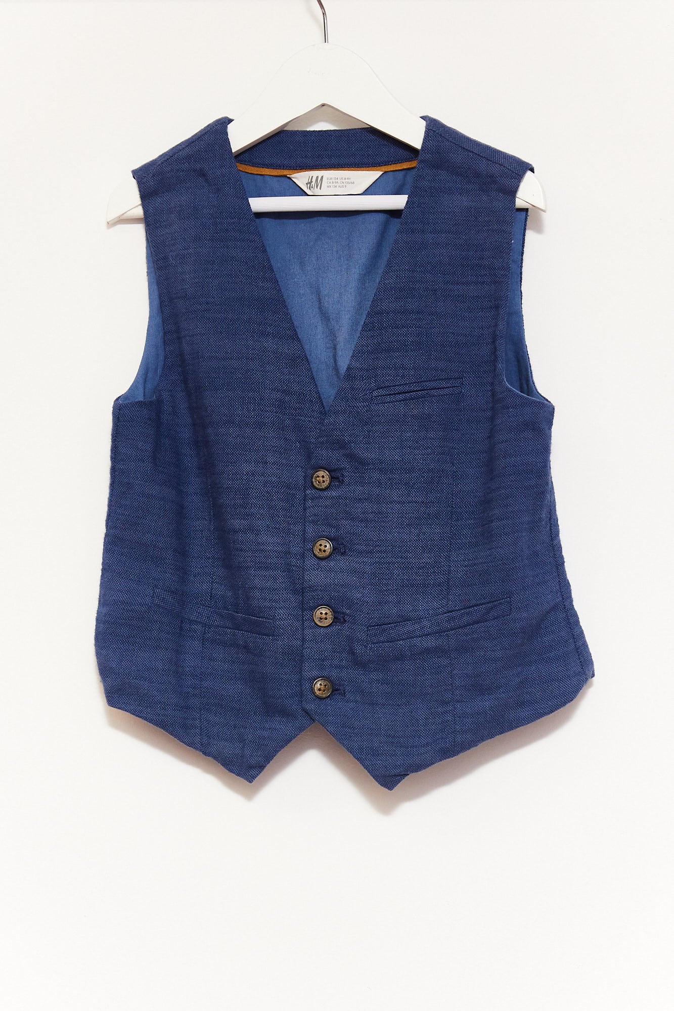 Kids H&M Blue Waistcoat age 9