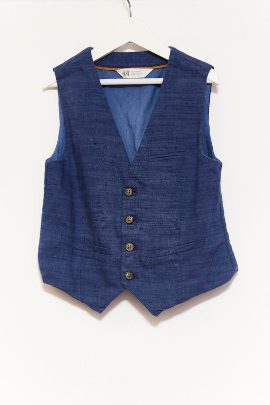 Kids H&M Blue Waistcoat age 9