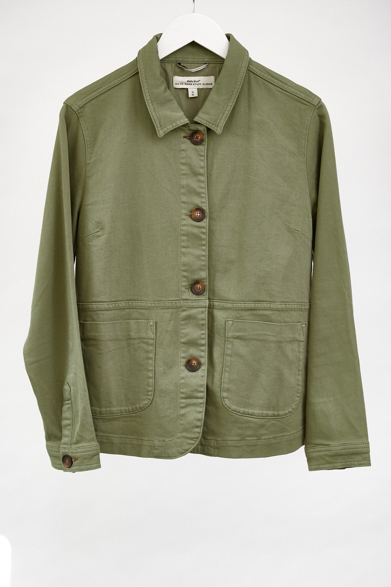 Womens White Stuff khaki utility jacket size 14