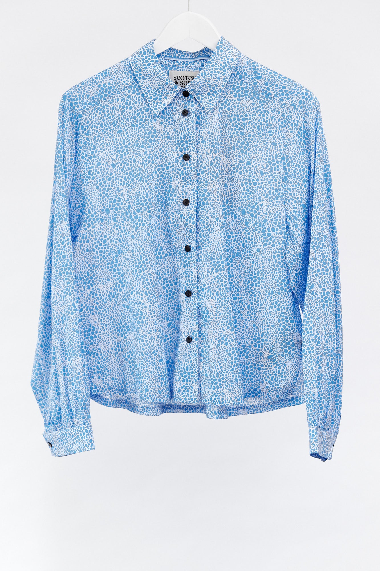 Womens Scotch & Soda blue pattern blouse size small