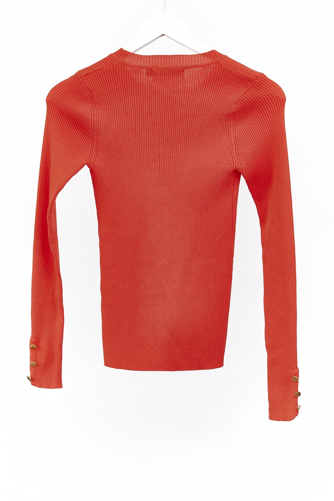 Womens In Vogue red rib knit sweater size small