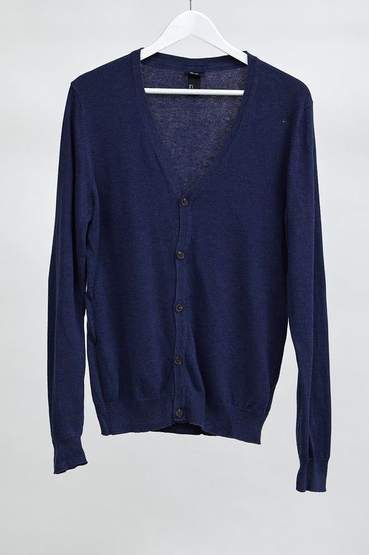 Mens H&M Blue Cardigan: Small