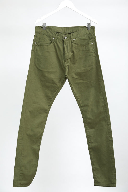 Khaki Green Mens Carhartt Chinos: W32 L34
