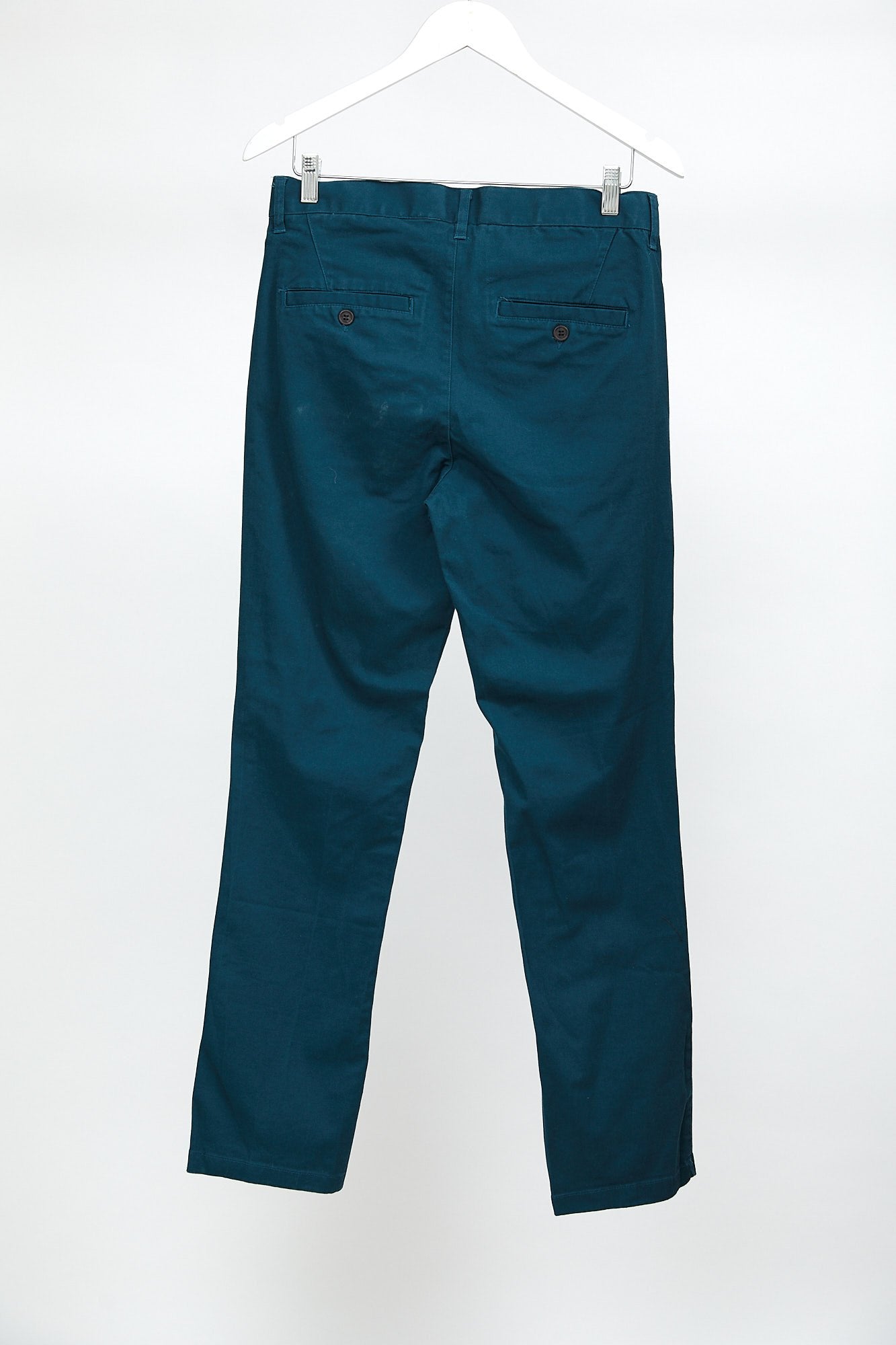 Dark Green Mens slim fit Chinos: W32 L31