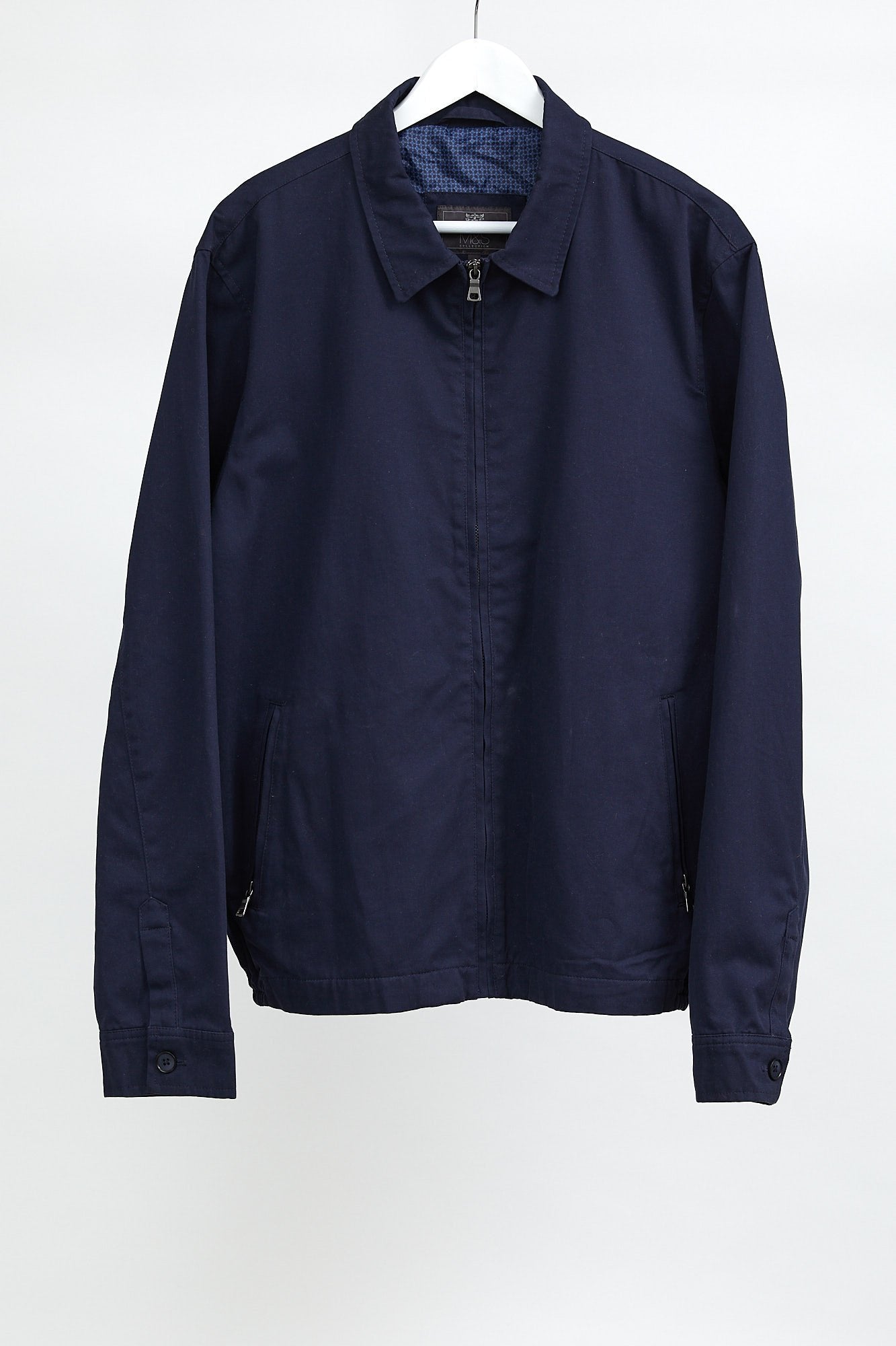 Mens M&S Navy Harrington Jacket; size Large