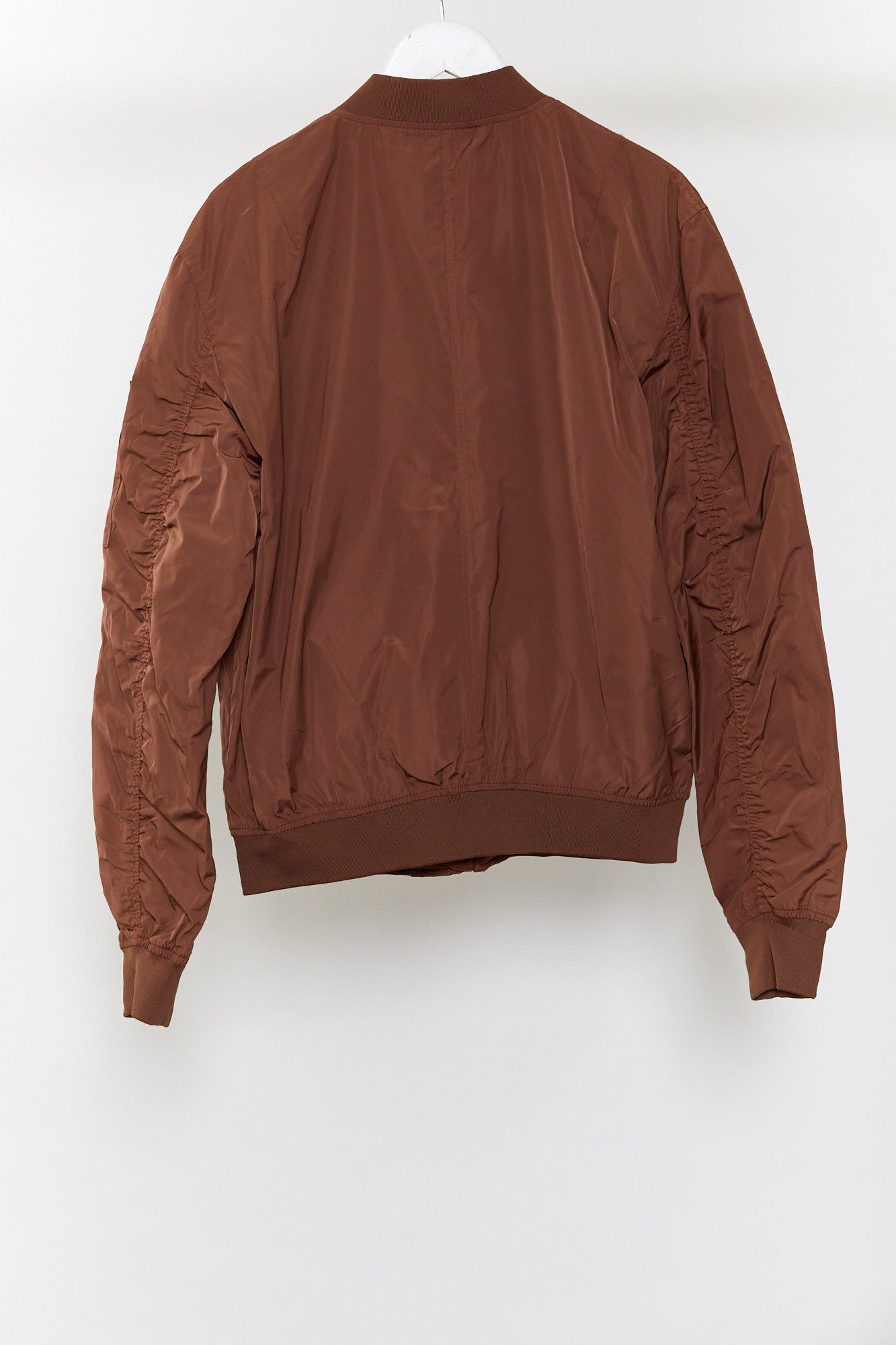 Mens Camel Bomber Jacket by Bershka Size Large