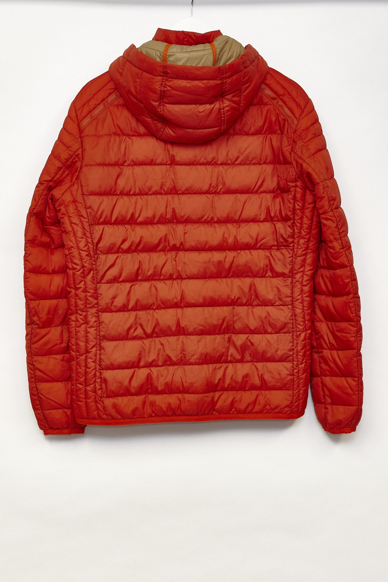 Mens orange puffer coat size large