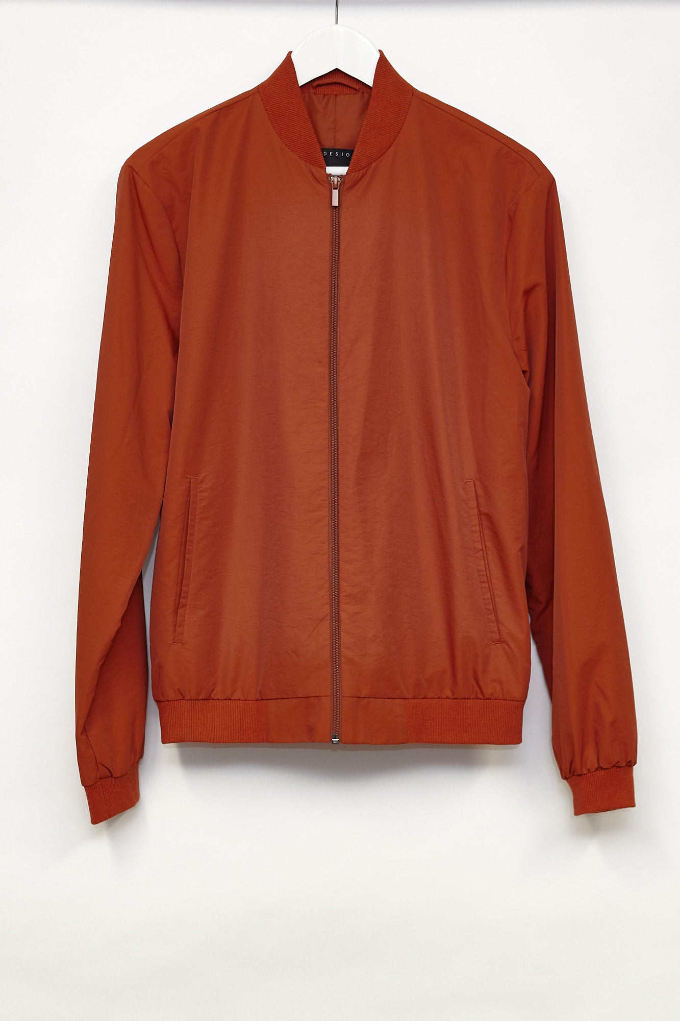 Mens ASOS Design orange bomber jacket size medium